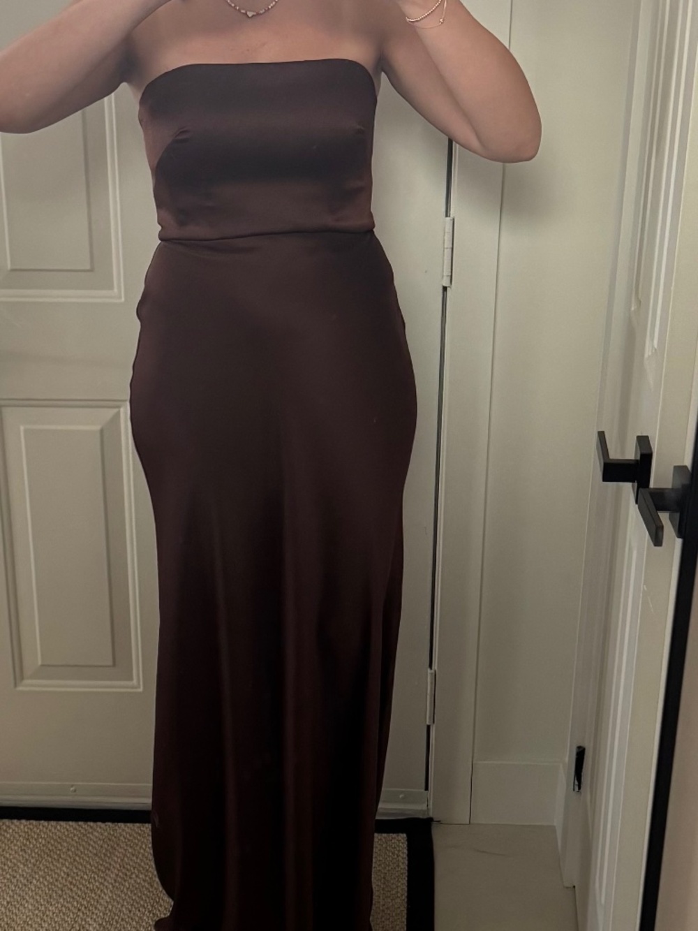 Chocolate Brown Satin Gown